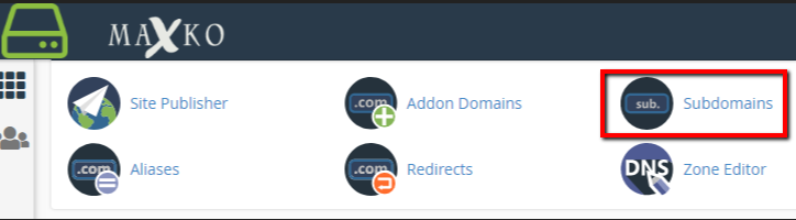 CPanel Add Subdomain